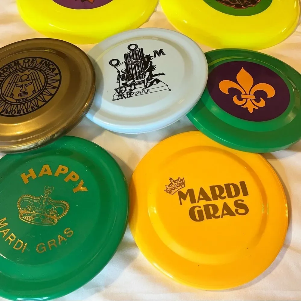 Mardi Gras Themed Frisbee Set